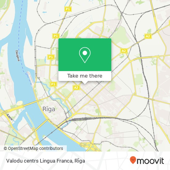 Valodu centrs Lingua Franca map