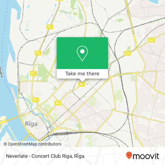 Neverlate - Concert Club Riga map