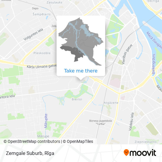 Zemgale Suburb map