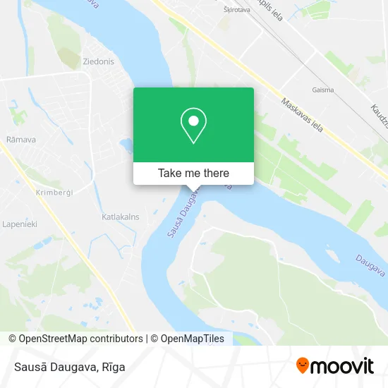 Карта Sausā Daugava