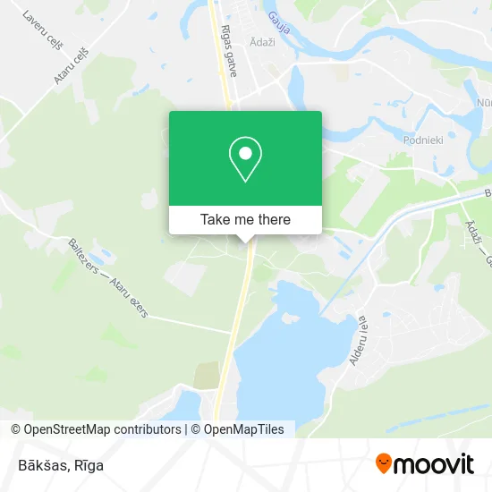 Карта Bākšas