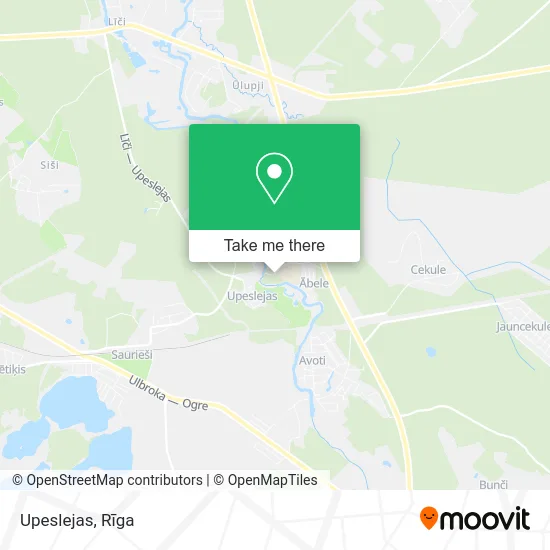 Карта Upeslejas