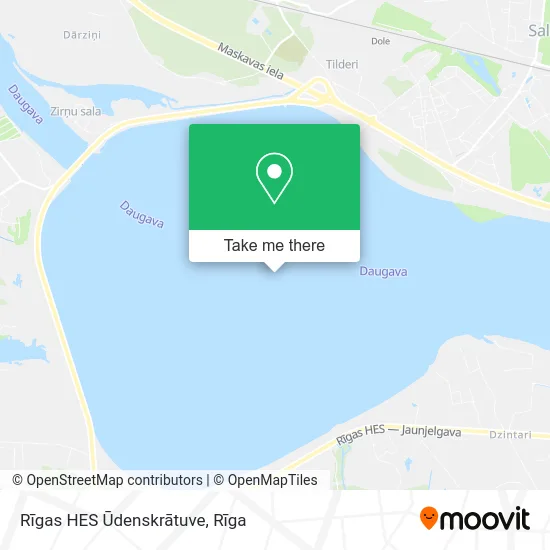 Rīgas HES Ūdenskrātuve map