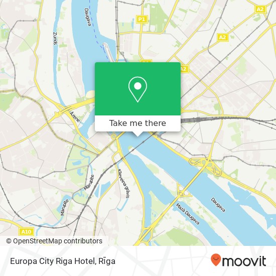 Europa City Riga Hotel map