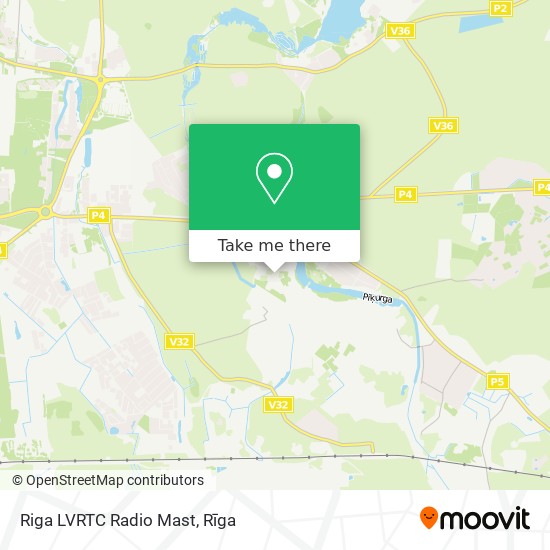 Riga LVRTC Radio Mast map