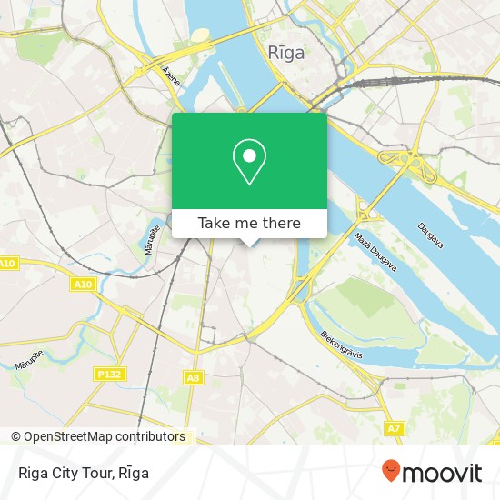 Riga City Tour map