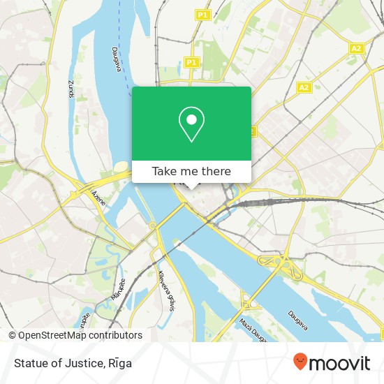 Statue of Justice map