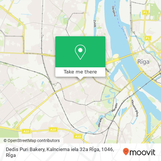 Карта Dedis Puri Bakery, Kalnciema iela 32a Rīga, 1046
