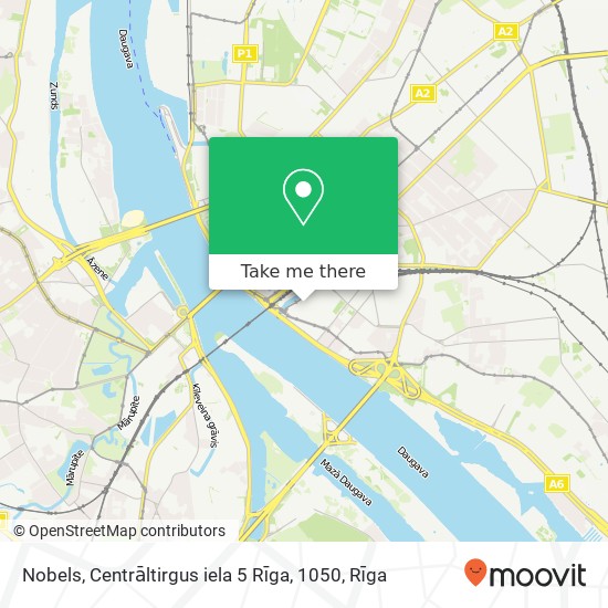 Nobels, Centrāltirgus iela 5 Rīga, 1050 map