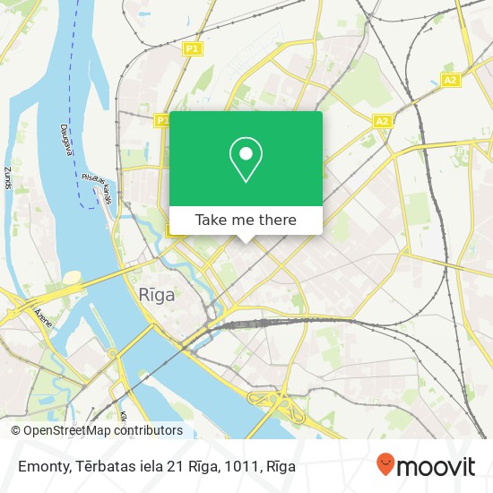 Карта Emonty, Tērbatas iela 21 Rīga, 1011
