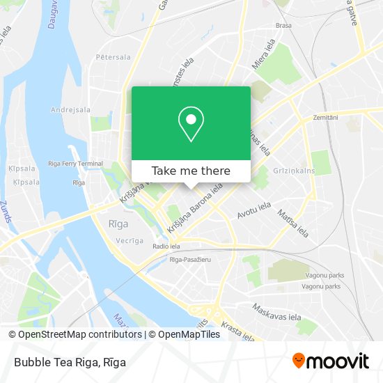 Bubble Tea Riga map
