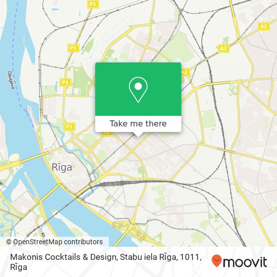 Makonis Cocktails & Design, Stabu iela Rīga, 1011 map