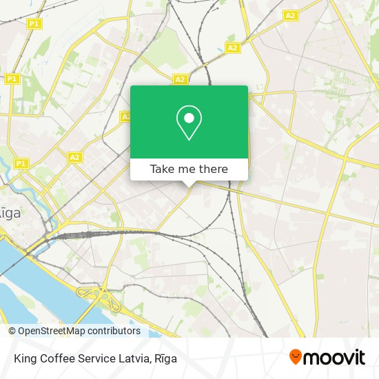 King Coffee Service Latvia map