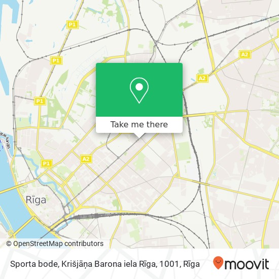 Sporta bode, Krišjāņa Barona iela Rīga, 1001 map