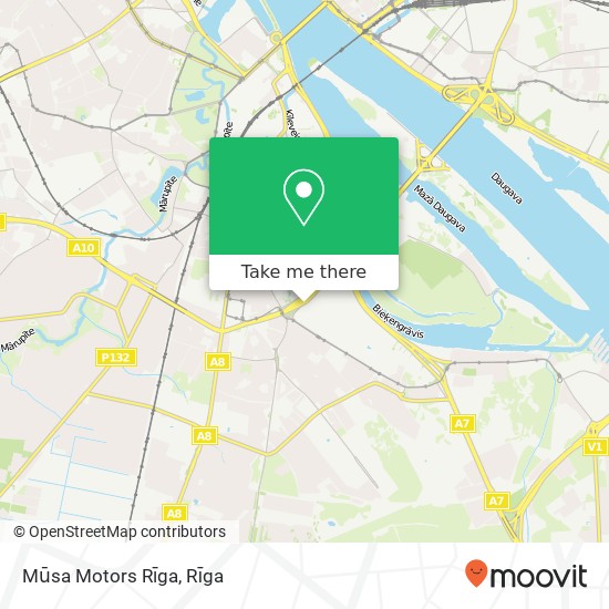 Mūsa Motors Rīga map