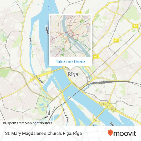 St. Mary Magdalene's Church, Riga map