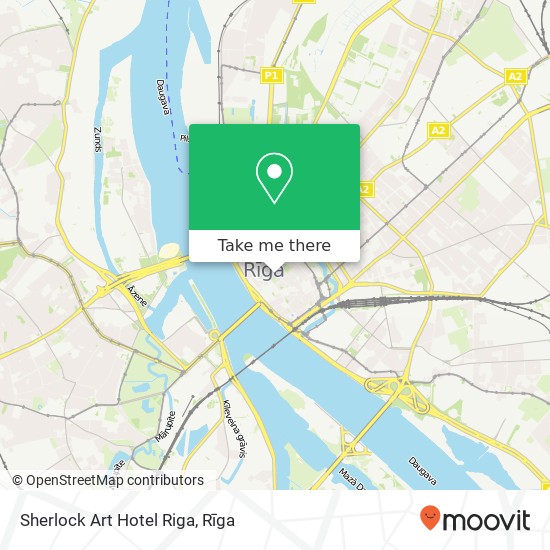 Sherlock Art Hotel Riga map