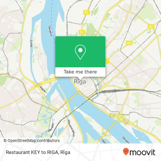 Restaurant KEY to RIGA map