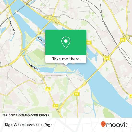 Riga Wake Lucavsala map