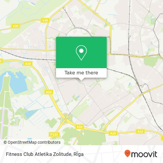 Fitness Club Atletika Zolitude map