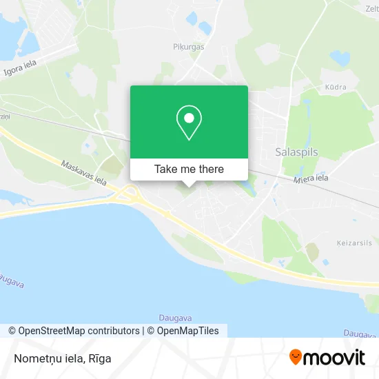 Карта Nometņu iela