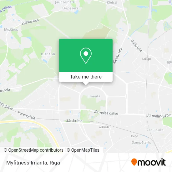 Myfitness Imanta map