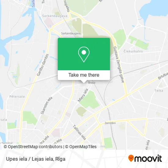 Upes iela / Lejas iela map