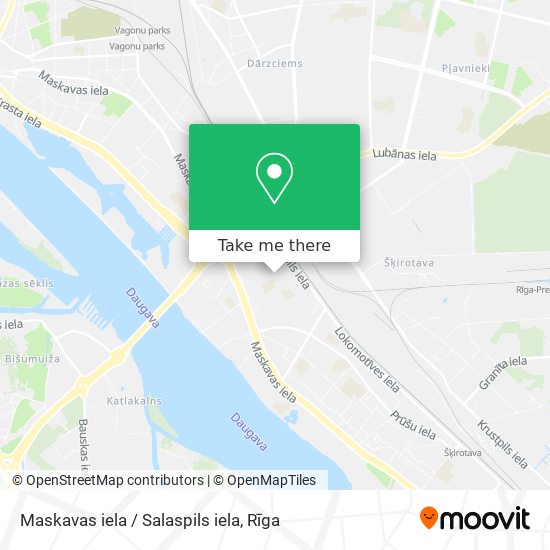 Карта Maskavas iela / Salaspils iela