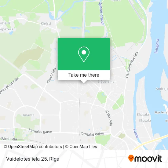 Карта Vaidelotes iela 25