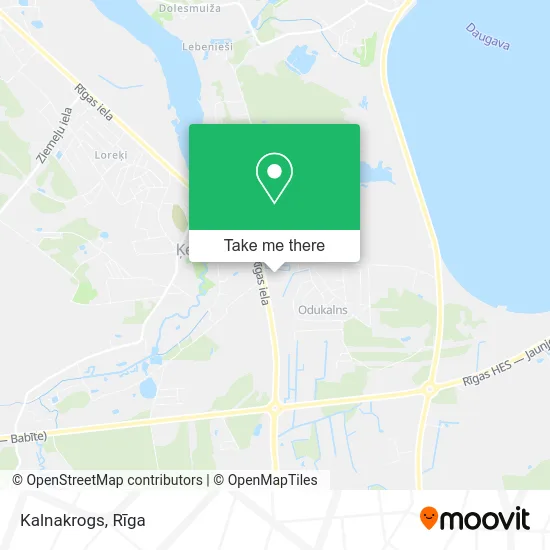 Карта Kalnakrogs