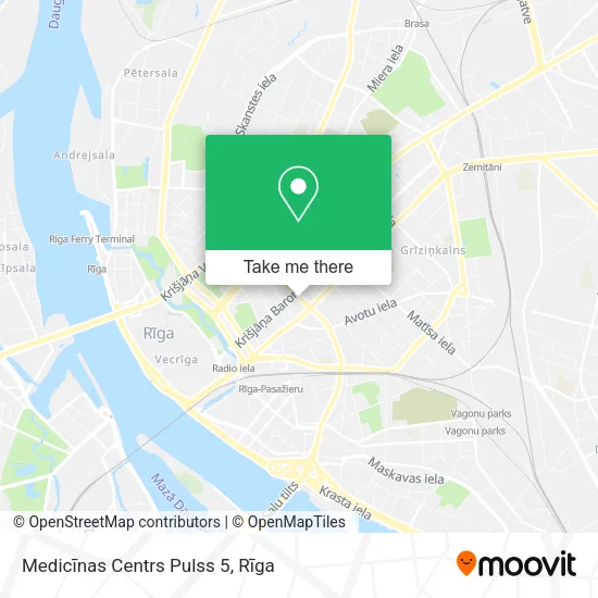 Карта Medicīnas Centrs Pulss 5