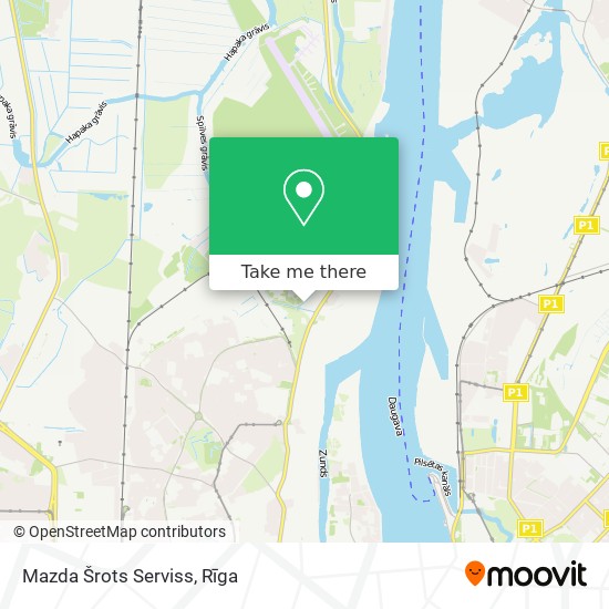Mazda Šrots Serviss map