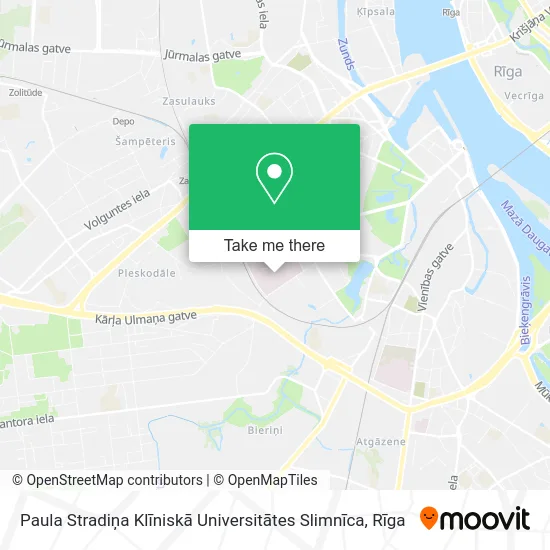 Paula Stradiņa Klīniskā Universitātes Slimnīca map