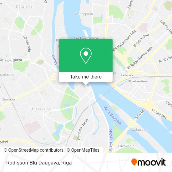 Карта Radisson Blu Daugava