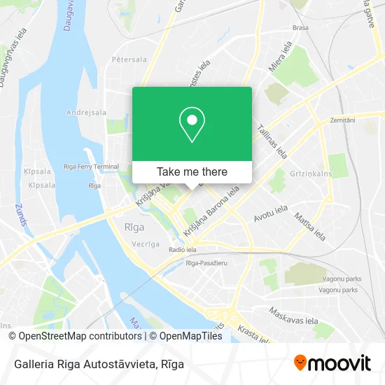 Карта Galleria Riga Autostāvvieta