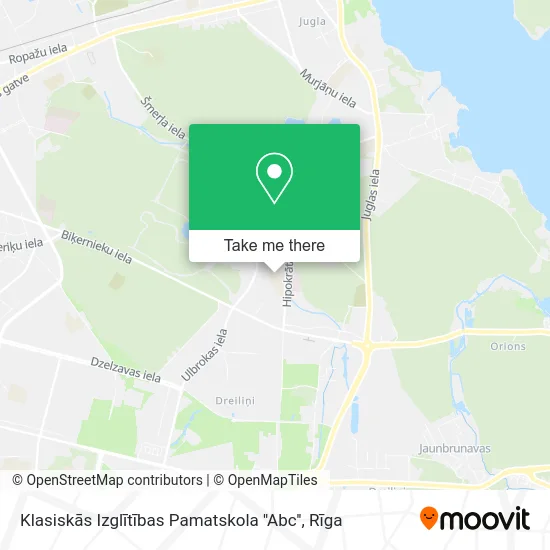 Карта Klasiskās Izglītības Pamatskola ''Abc''