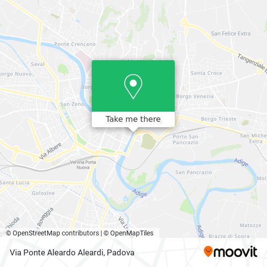 Via Ponte Aleardo Aleardi map