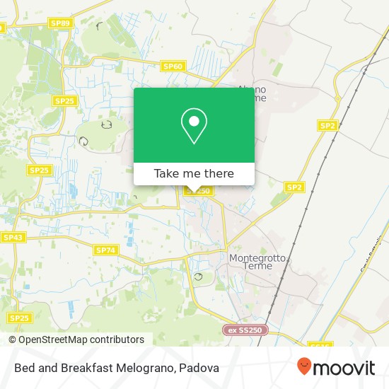 Bed and Breakfast Melograno map