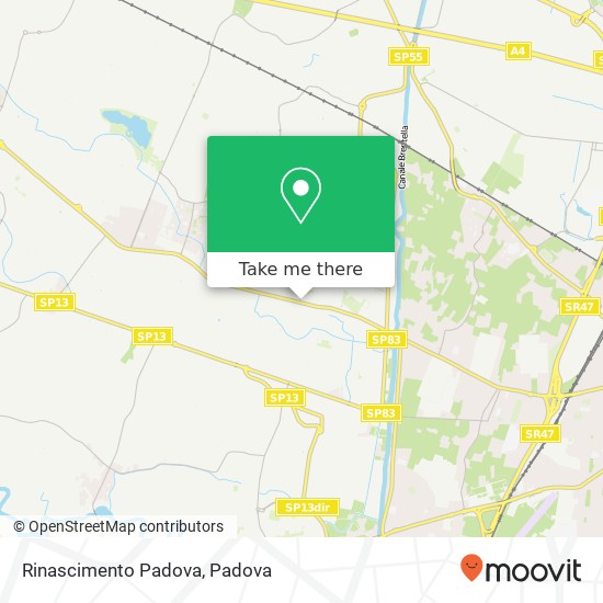 Rinascimento Padova map