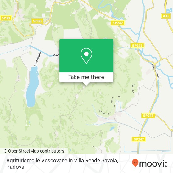 Agriturismo le Vescovane in Villa Rende Savoia map