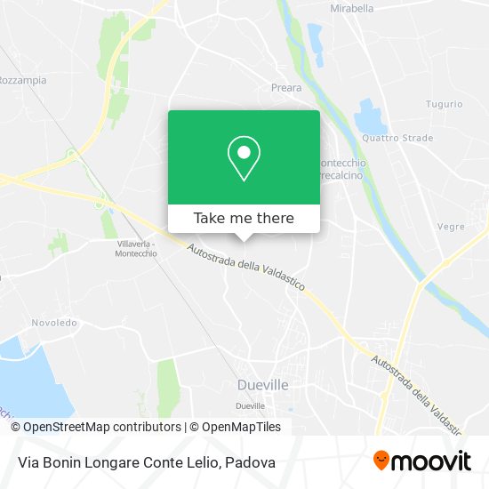 Via Bonin Longare Conte Lelio map