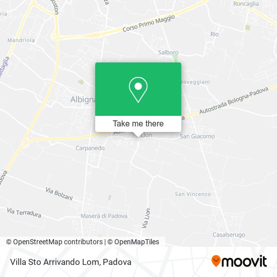 Villa Sto Arrivando Lom map