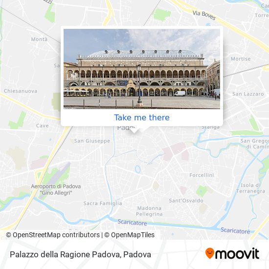 Palazzo della Ragione Padova map