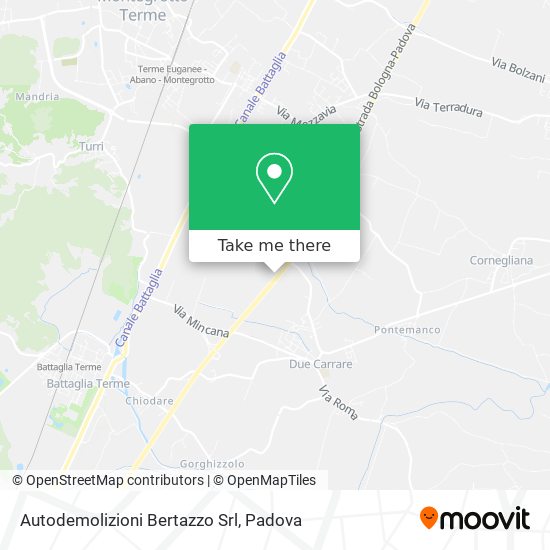 Autodemolizioni Bertazzo Srl map