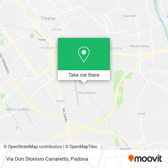 Via Don Dionisio Carraretto map