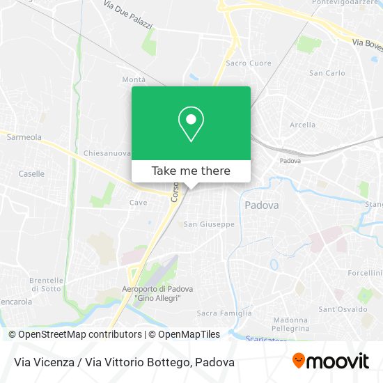Via Vicenza / Via Vittorio Bottego map