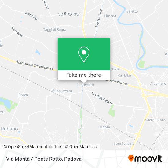 Via Montà / Ponte Rotto map