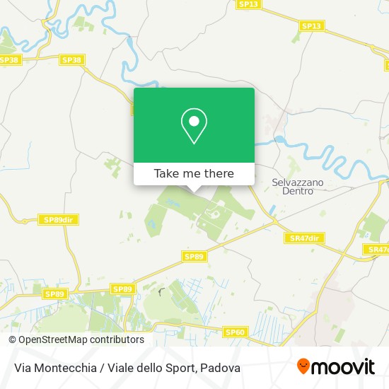 Via Montecchia / Viale dello Sport map