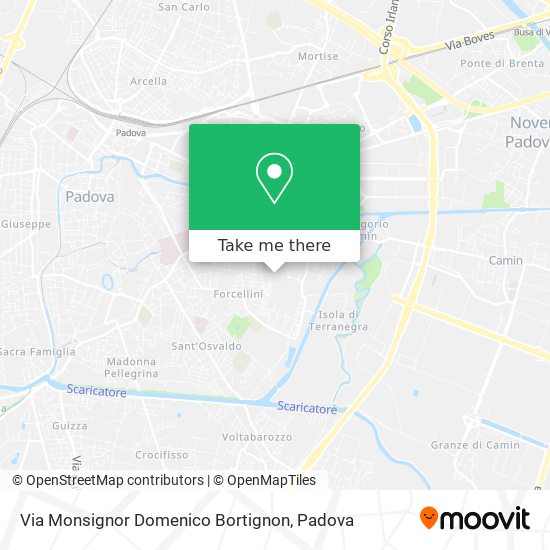 Via Monsignor Domenico Bortignon map
