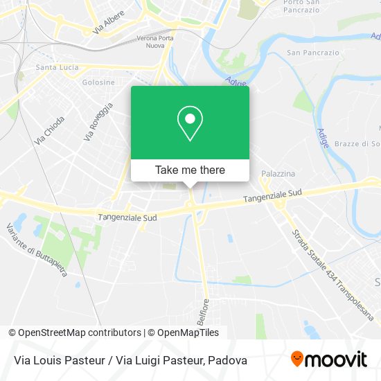 Via Louis Pasteur / Via Luigi Pasteur map